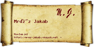 Mráz Jakab névjegykártya