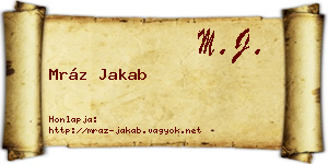 Mráz Jakab névjegykártya